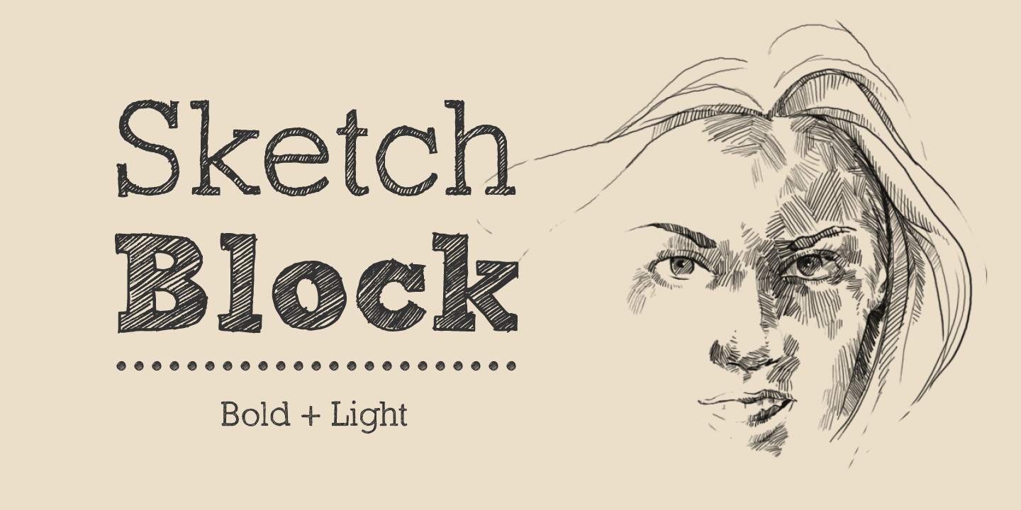 Sketch Block Light Font preview